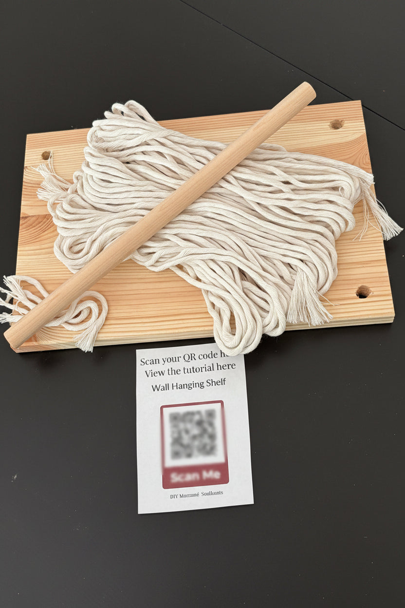 Inhoud Soulknots macramé DIY box met katoenen koord en handleiding
