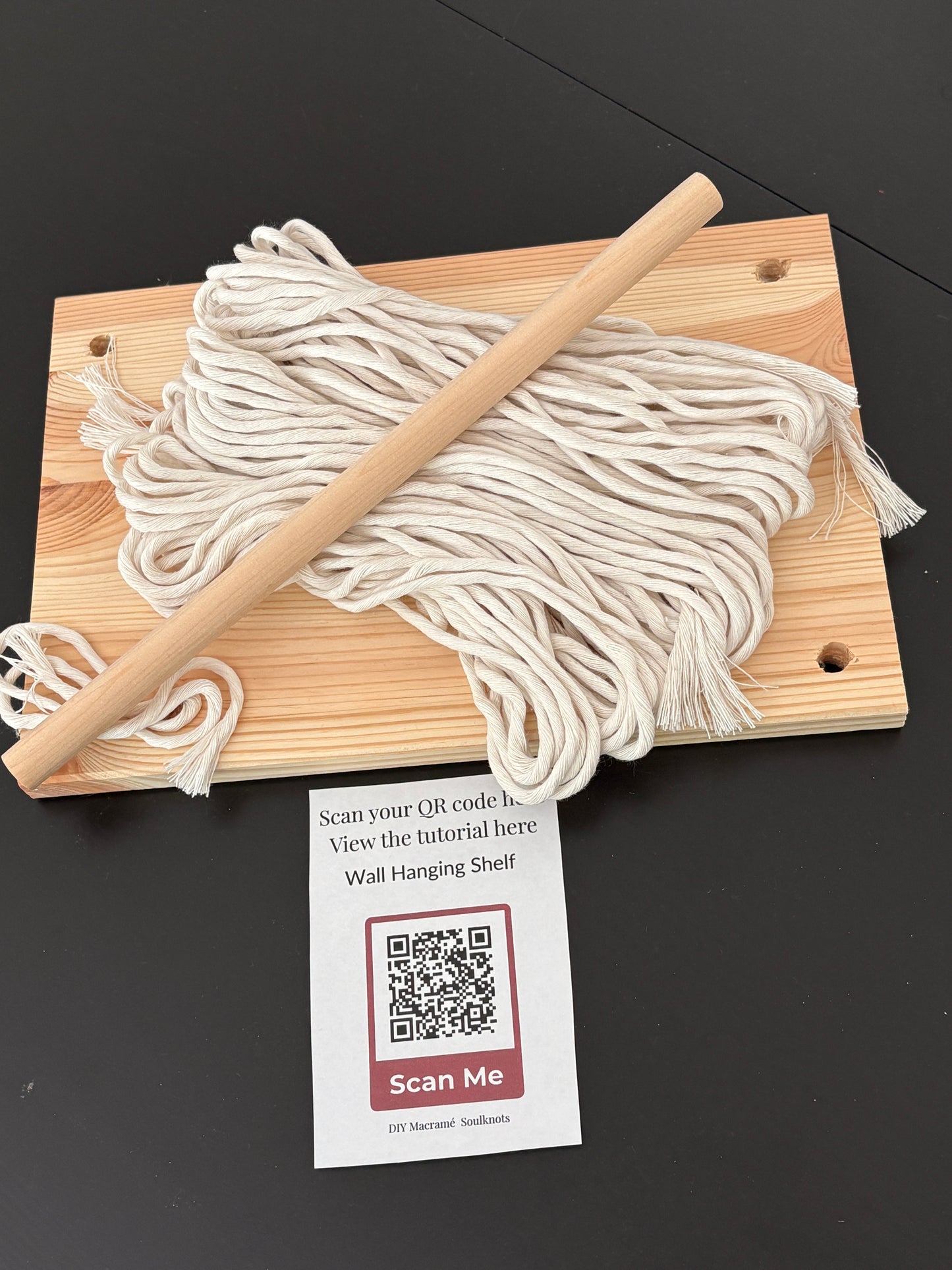 Inhoud Soulknots macramé DIY box met katoenen koord en handleiding